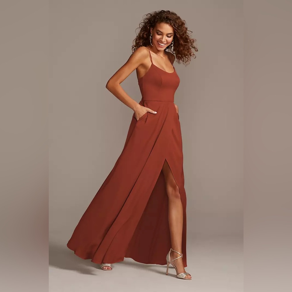 David's Bridal Terracotta Maxi Dress
